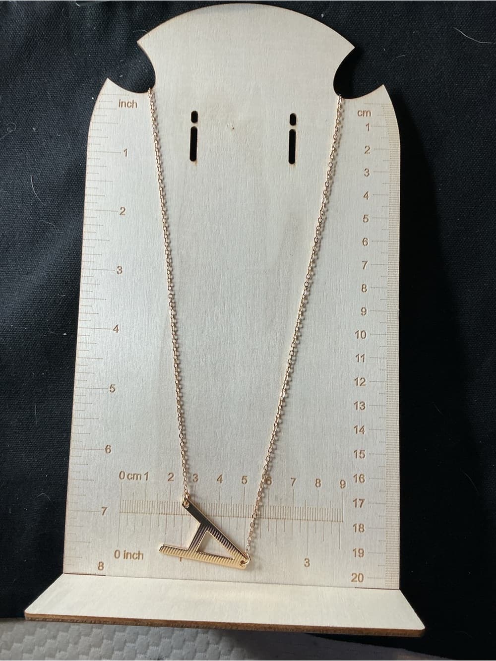 ★ Rose Gold Initial A Necklace Minimalist Monogram Jewelry - Thumbnail 5