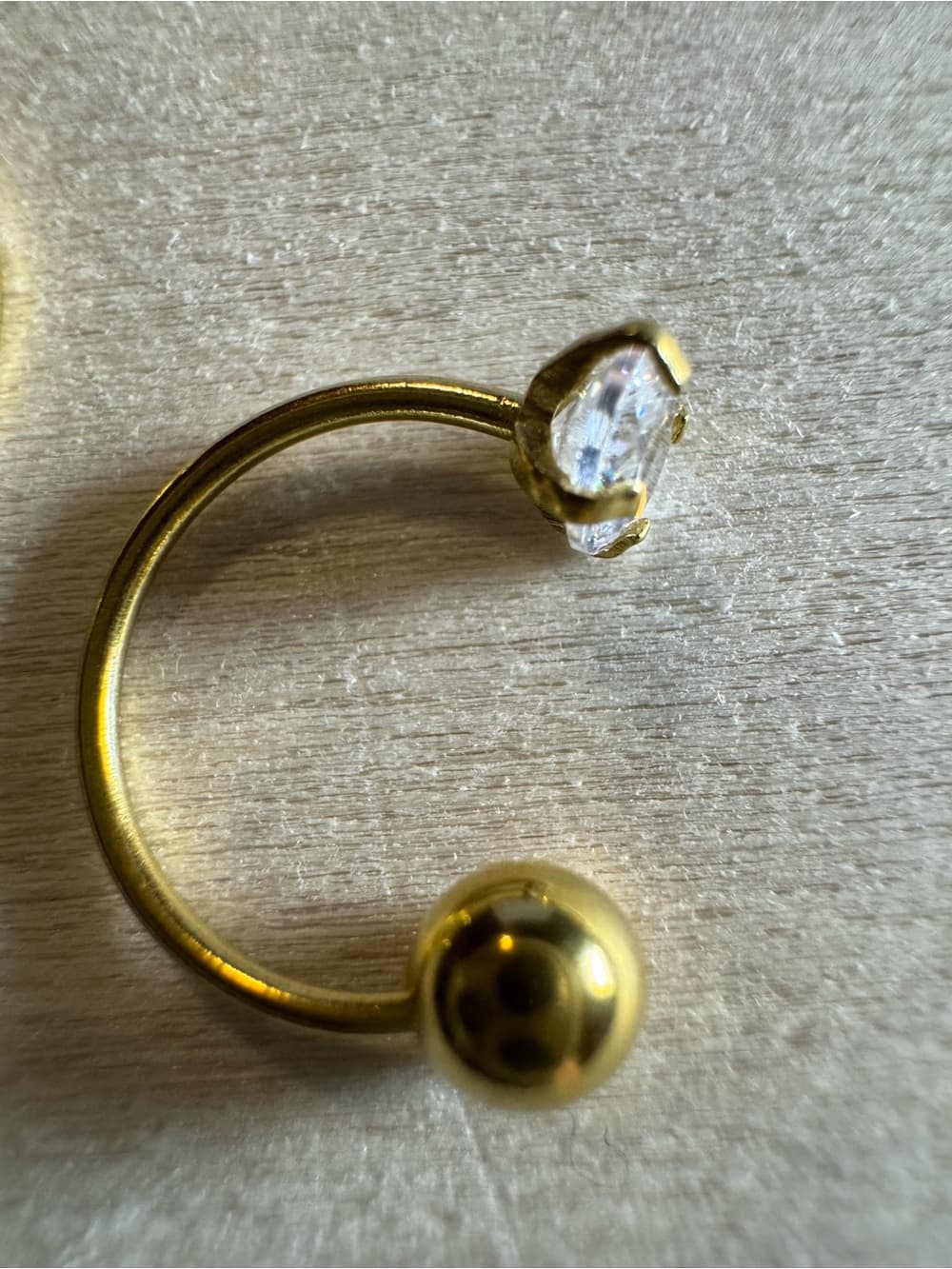 ★ Gold Tone Faux Nose Ring Set Crystal Non Pierced Nose Cuffs - Thumbnail 2