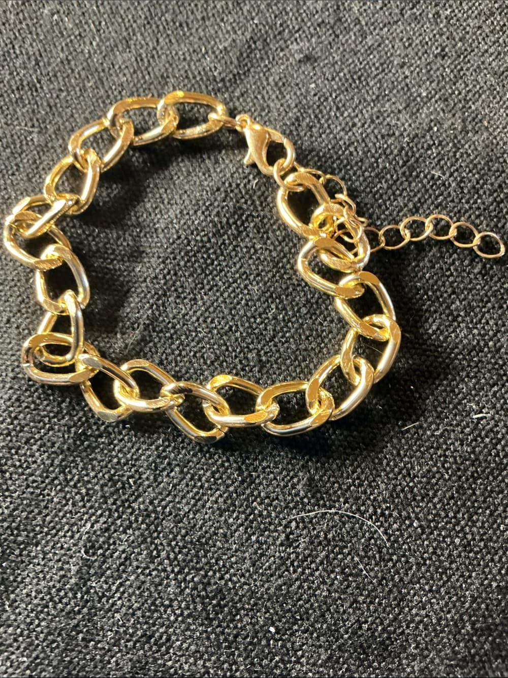 ★ Gold Tone Chunky Chain Bracelet Bold Link Glam Adjustable Jewelry - Thumbnail 5