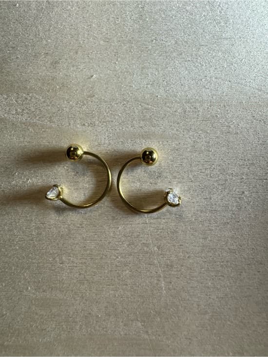 ★ Gold Tone Faux Nose Ring Set Crystal Non Pierced Nose Cuffs - Thumbnail 5