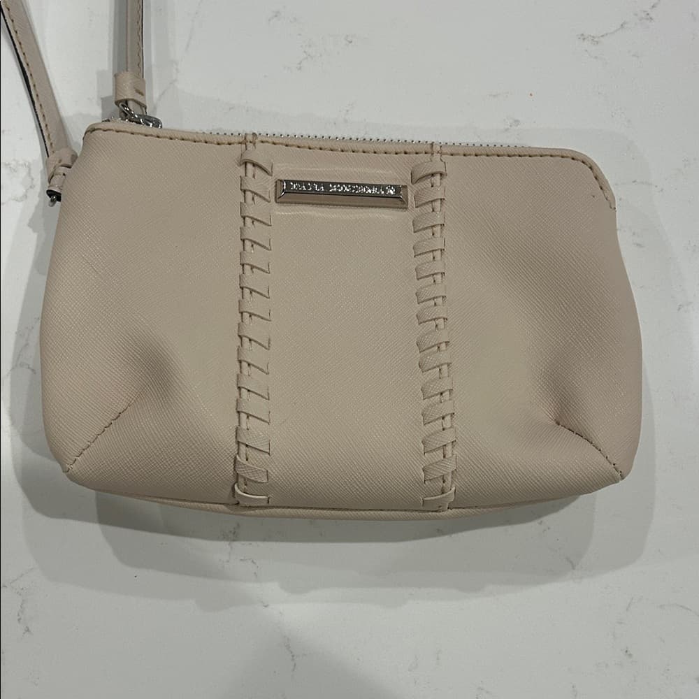 ⭐ Dana Buchman Beige Wristlet Clutch Wallet Organizer Neutral Everyday Bag - Thumbnail 2