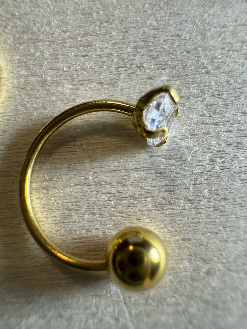 ★ Gold Tone Faux Nose Ring Set Crystal Non Pierced Nose Cuffs - Thumbnail 3