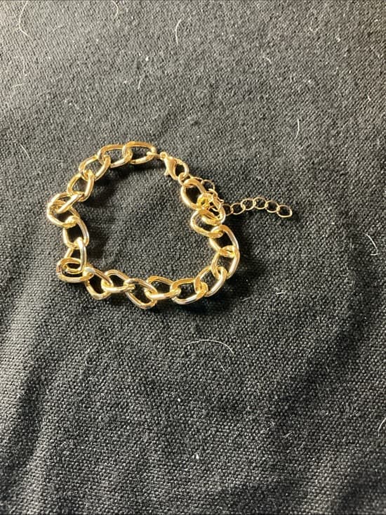 ★ Gold Tone Chunky Chain Bracelet Bold Link Glam Adjustable Jewelry - Thumbnail 7