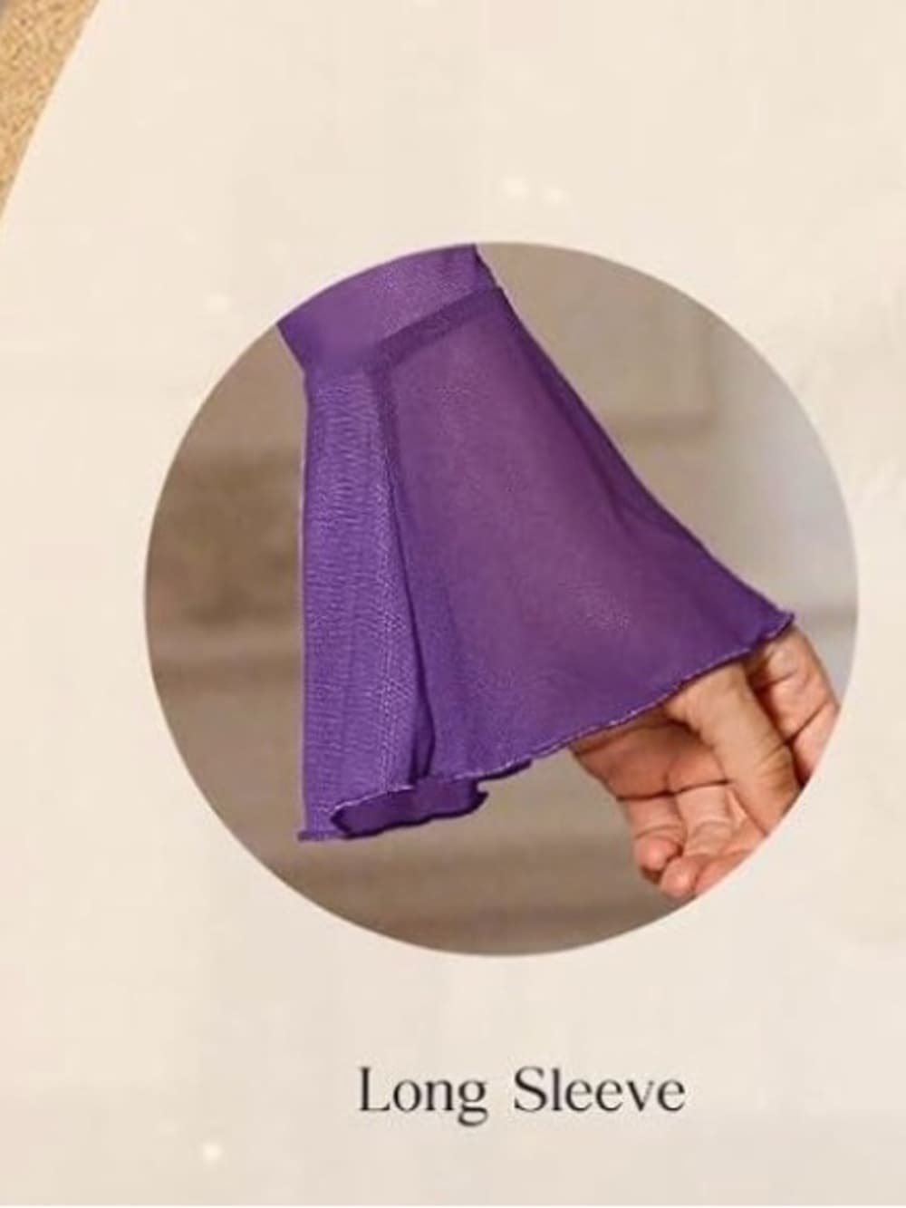 ⭐ Purple Ruched Bodycon Midi Dress Bell Sleeve Slit Stretch Large - Thumbnail 3