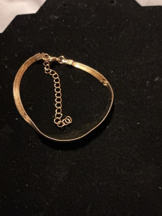 ⭐️Sleek Flat Snake Chain Bracelet Gold Tone Adjustable - Thumbnail 4