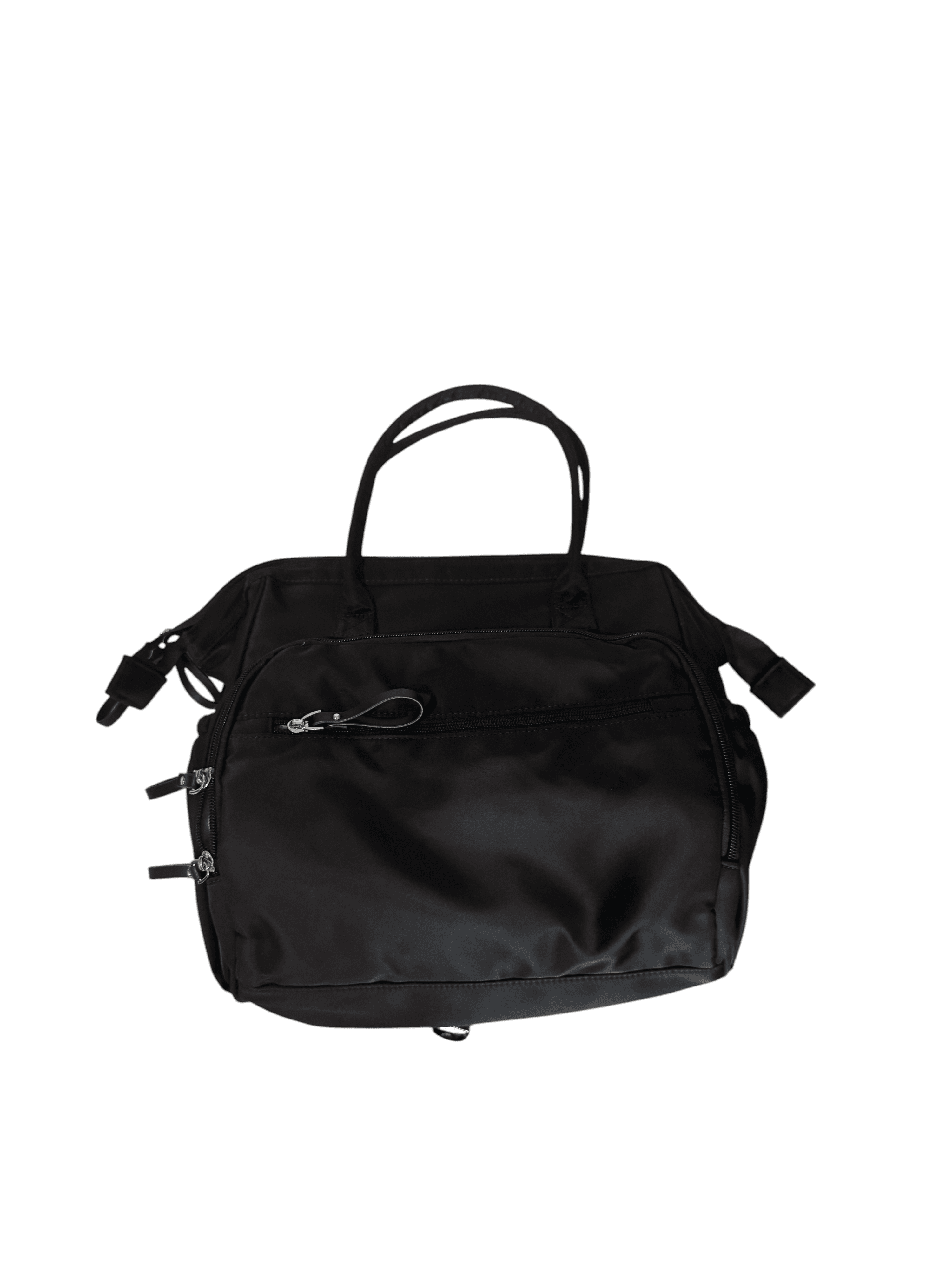 Black Convertible Diaper Bag Backpack with Stroller Straps - 14 Pockets, Insulated Bottle Holders - Thumbnail 2