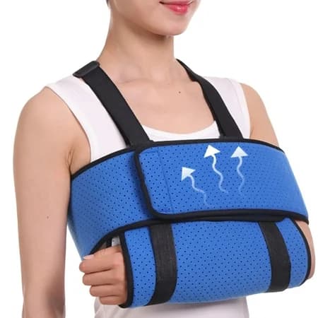 Blue Arm Sling Shoulder Immobilizer Support Brace - Thumbnail 2