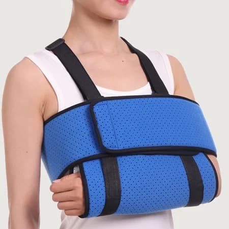 Blue Arm Sling Shoulder Immobilizer Support Brace - Thumbnail 3