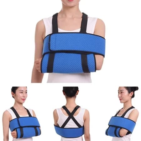 Blue Arm Sling Shoulder Immobilizer Support Brace - Thumbnail 9