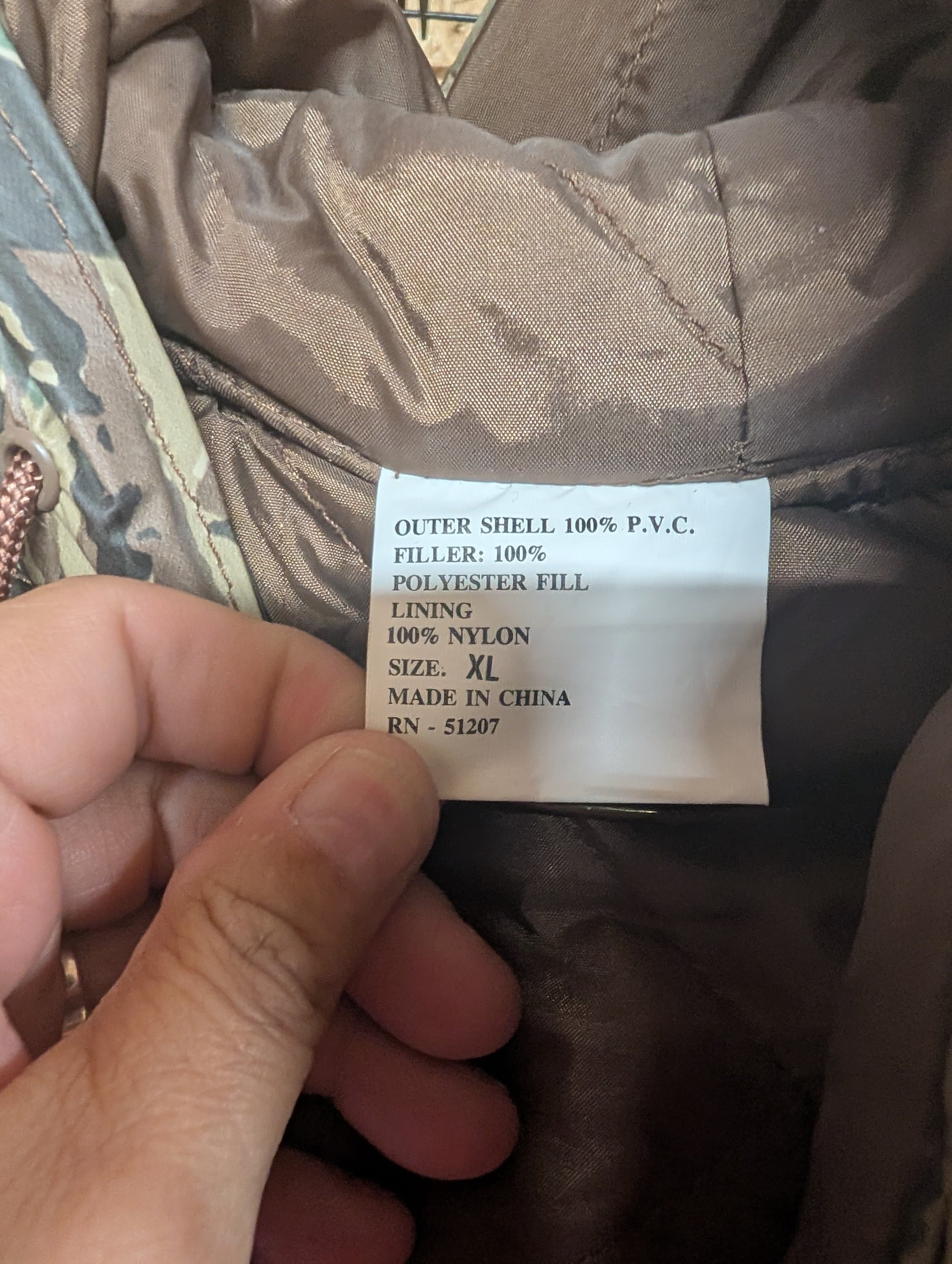 Realtree XL Lined Rain Coat Camouflage - Thumbnail 3