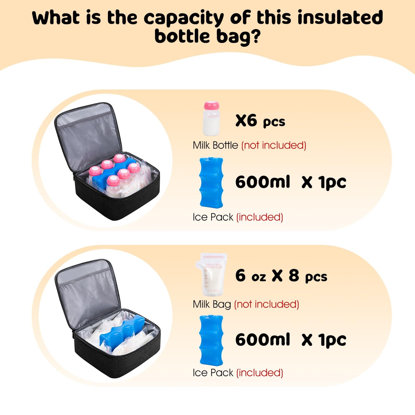 Black Diaper Bag Backpack with Charging Port - Thumbnail 6