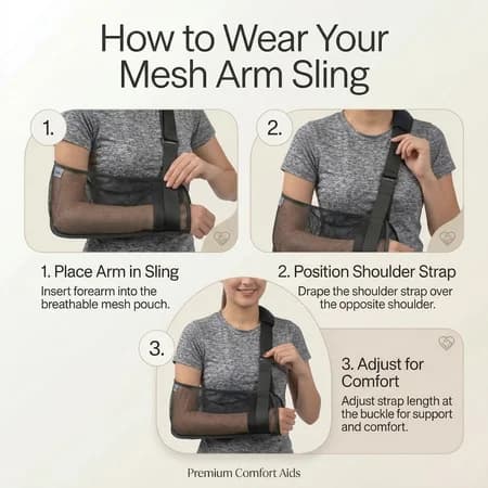 Norlef Mesh Arm Sling Adjustable Strap - Thumbnail 2