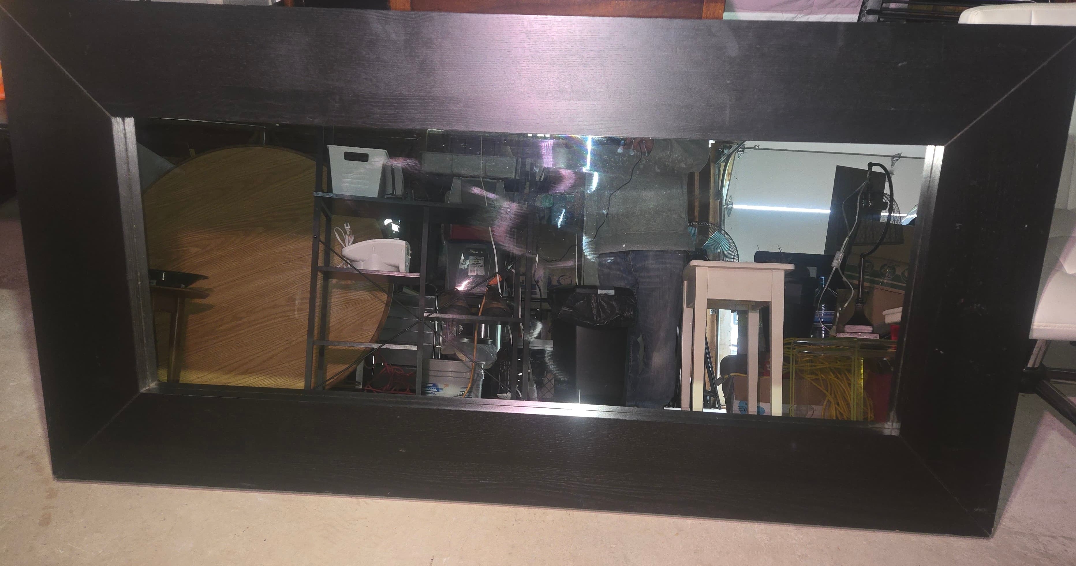 Huge IKEA Full-Length Mirror – Black-Wood Frame