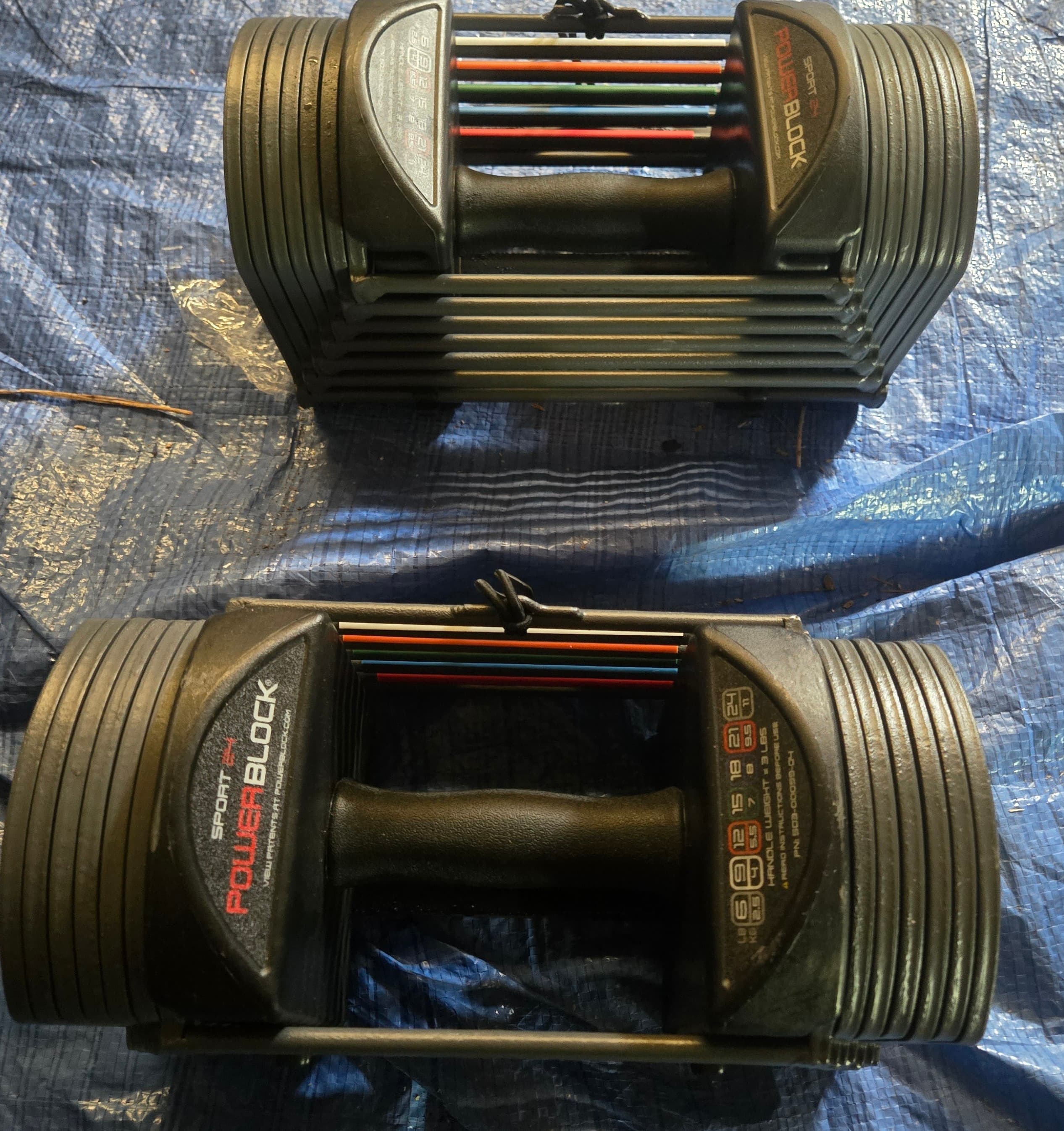 PowerBlock Sport 24 Adjustable Dumbbells Set (3-24 lbs) – Great Condition! - Thumbnail 3