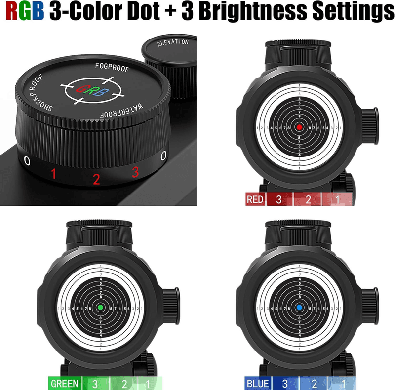 Tactical 1X30Mm Reflex Green/Red/Blue 3 MOA Dot Sight with Dichroic Multi-Layer - Thumbnail 2