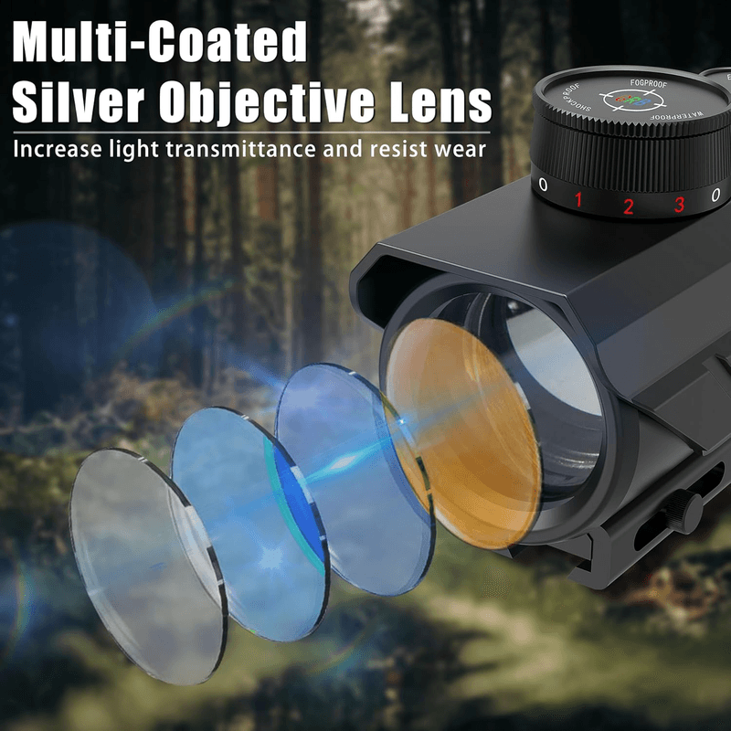 Tactical 1X30Mm Reflex Green/Red/Blue 3 MOA Dot Sight with Dichroic Multi-Layer - Thumbnail 3