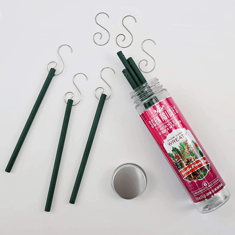 Scented Ornaments, Includes 6 Ornaments and Hooks (Snow Berry Wreat - Thumbnail 3