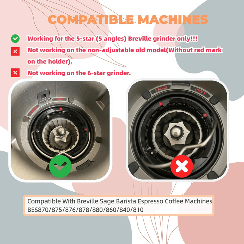 Conical Grinder Upper Lower Burrs Compatible with Breville Sage Barista Express - Thumbnail 2