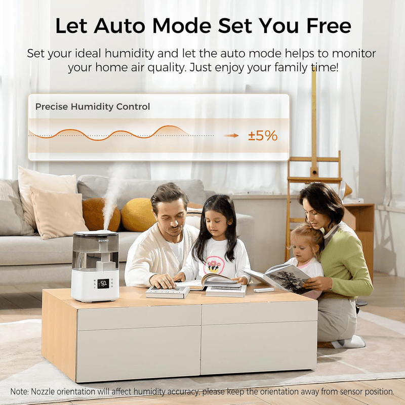 Warm and Cool Mist Humidifiers for Bedroom Large Room Home,Air Humidifier With - Thumbnail 3