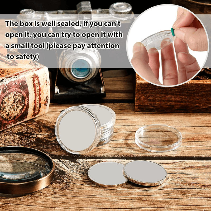 30 Pieces Silver Dollar Coin Case 38 Mm Clear Coin Holder Silver Bar Capsule Ho - Thumbnail 5