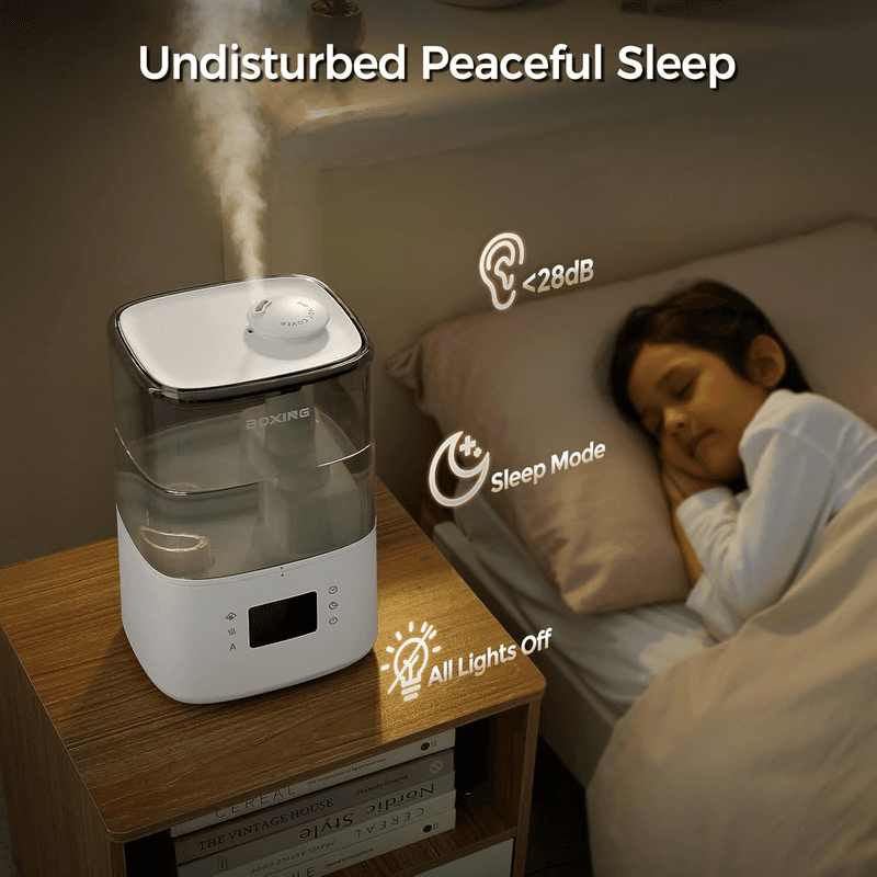 Warm and Cool Mist Humidifiers for Bedroom Large Room Home,Air Humidifier With - Thumbnail 6