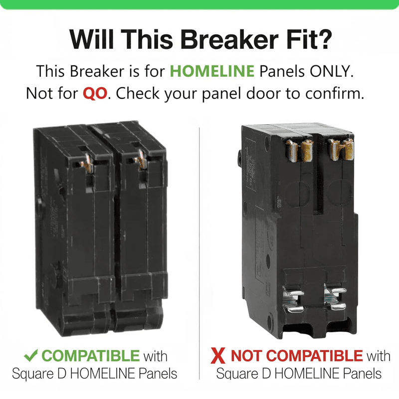 Genuine Square D HOM2100 Circuit Breaker Kit Bundle (1 Pack), 100 Amp (100A) Do - Thumbnail 4