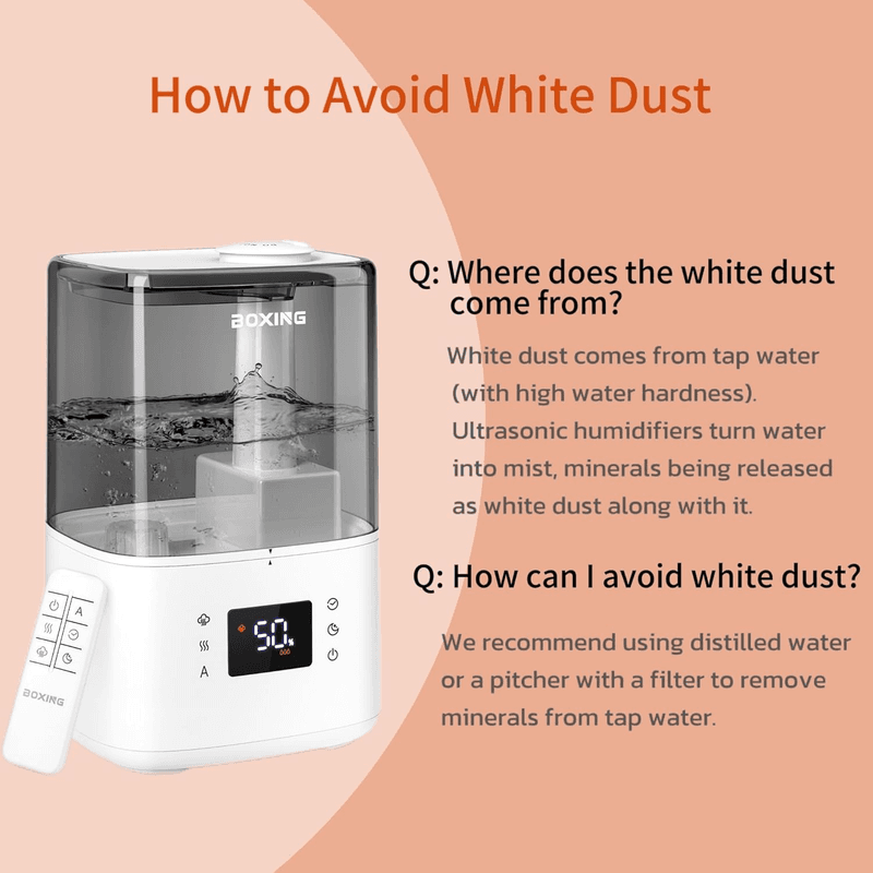 Warm and Cool Mist Humidifiers for Bedroom Large Room Home,Air Humidifier With - Thumbnail 7