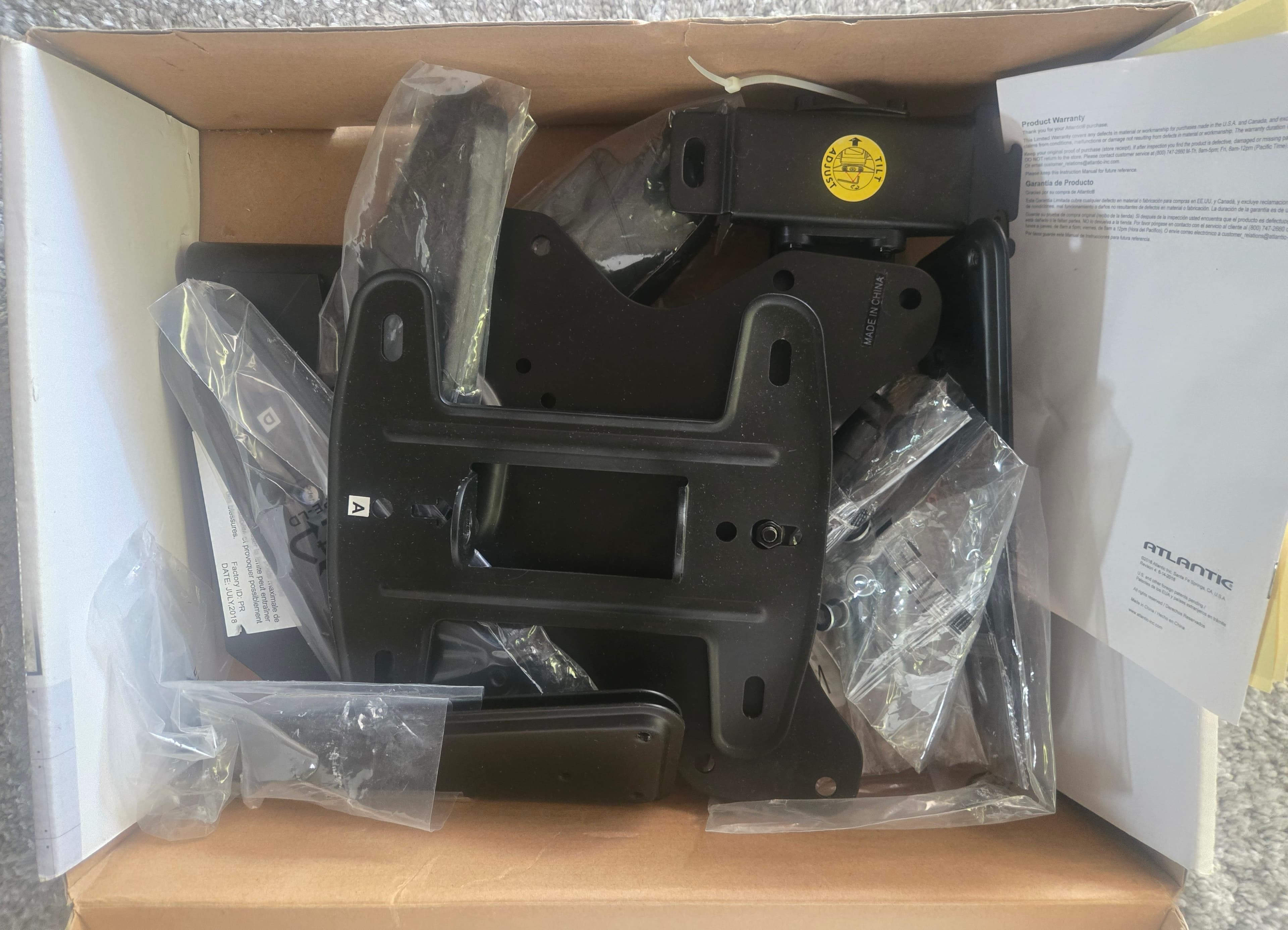 Atlantic Full-Motion Spring Arm TV Mount 23-65" VESA Compatible - Thumbnail 4