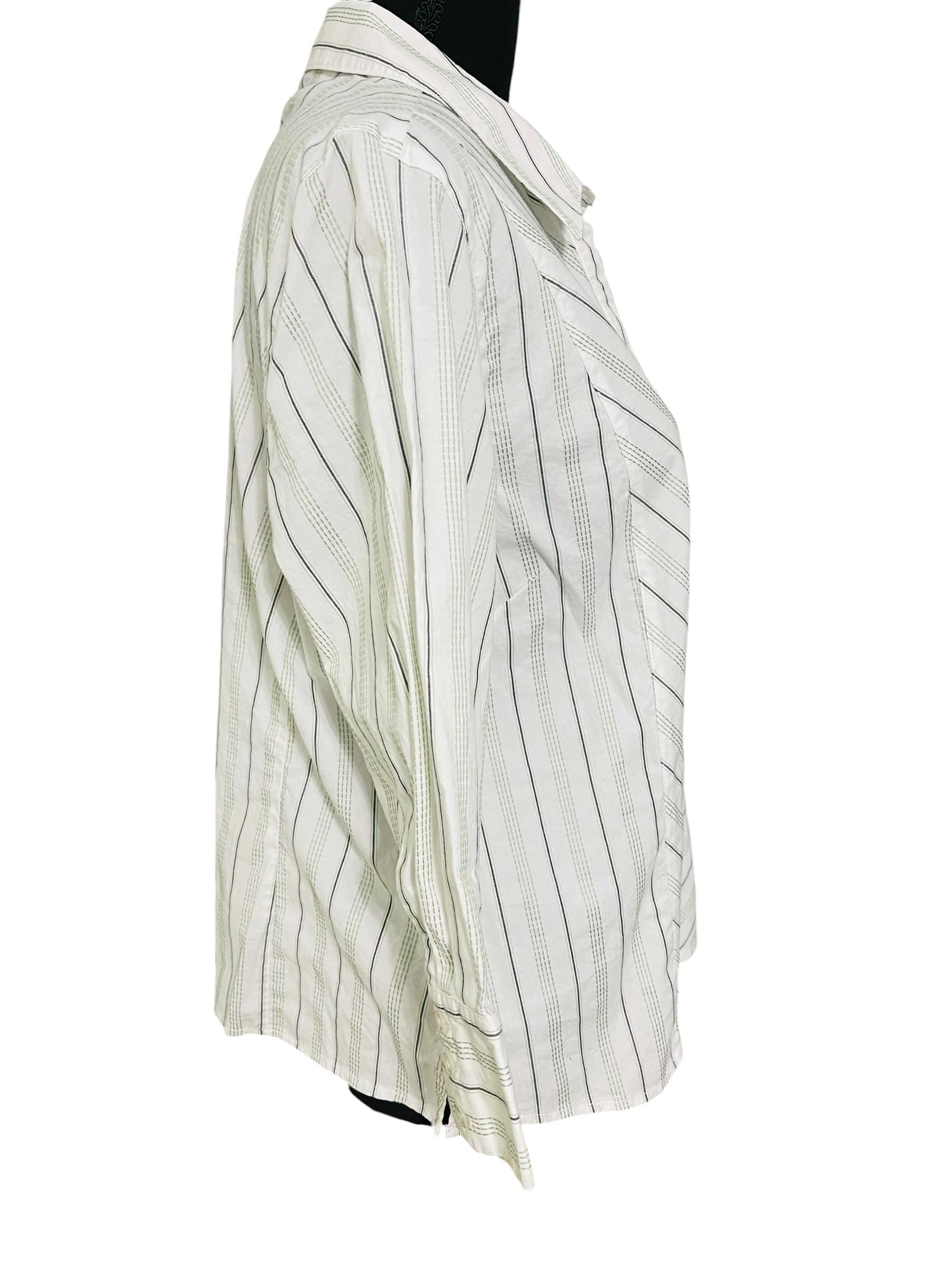 Mountain Lake Pinstriped Casual Blouse - Thumbnail 2