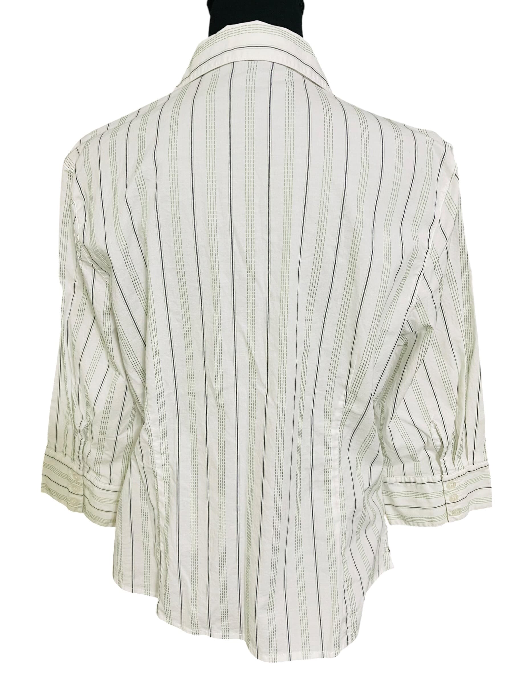Mountain Lake Pinstriped Casual Blouse - Thumbnail 3