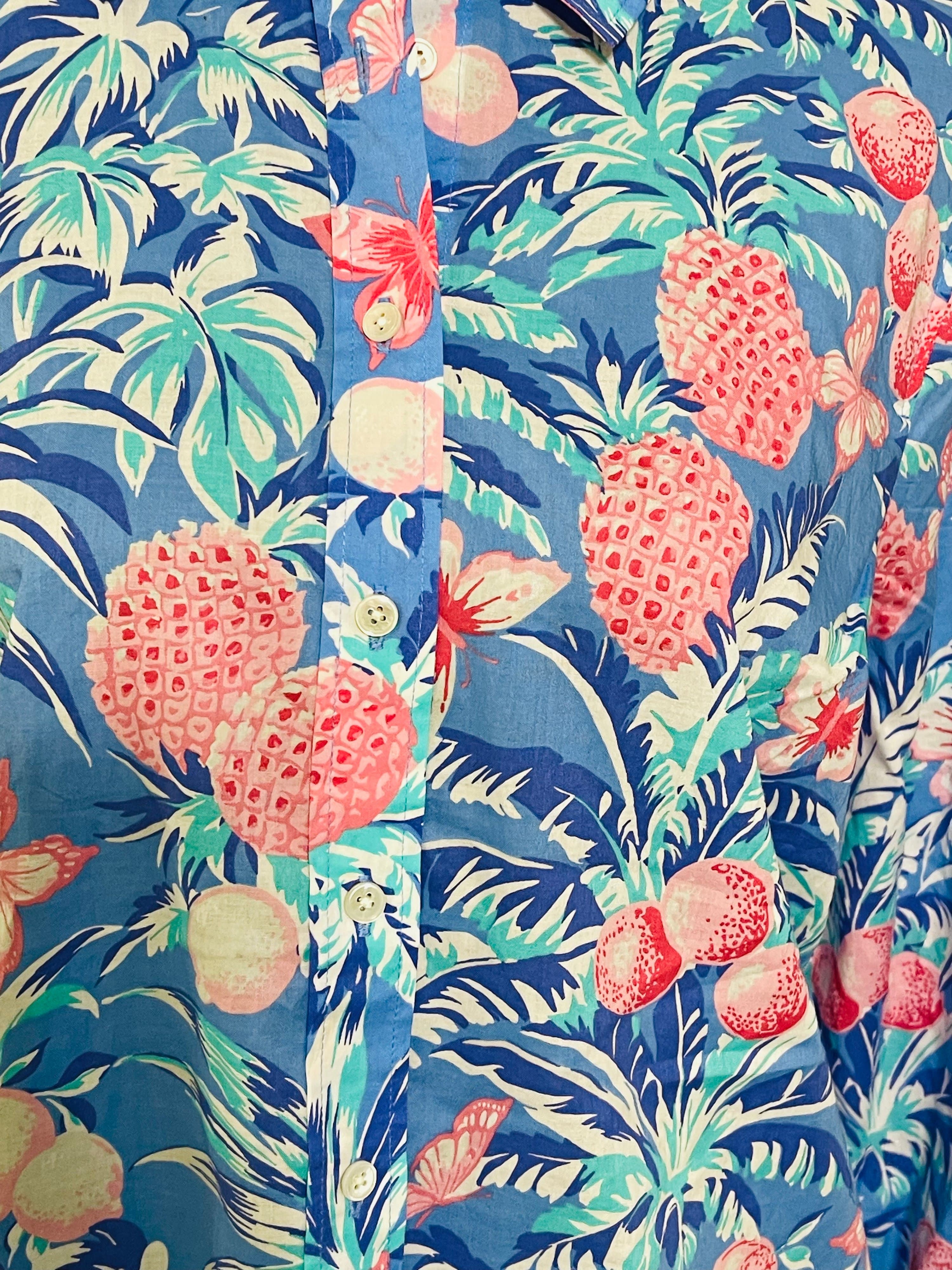 Talbots Tropical Print Long Sleeve Button Down Blouse - Thumbnail 15