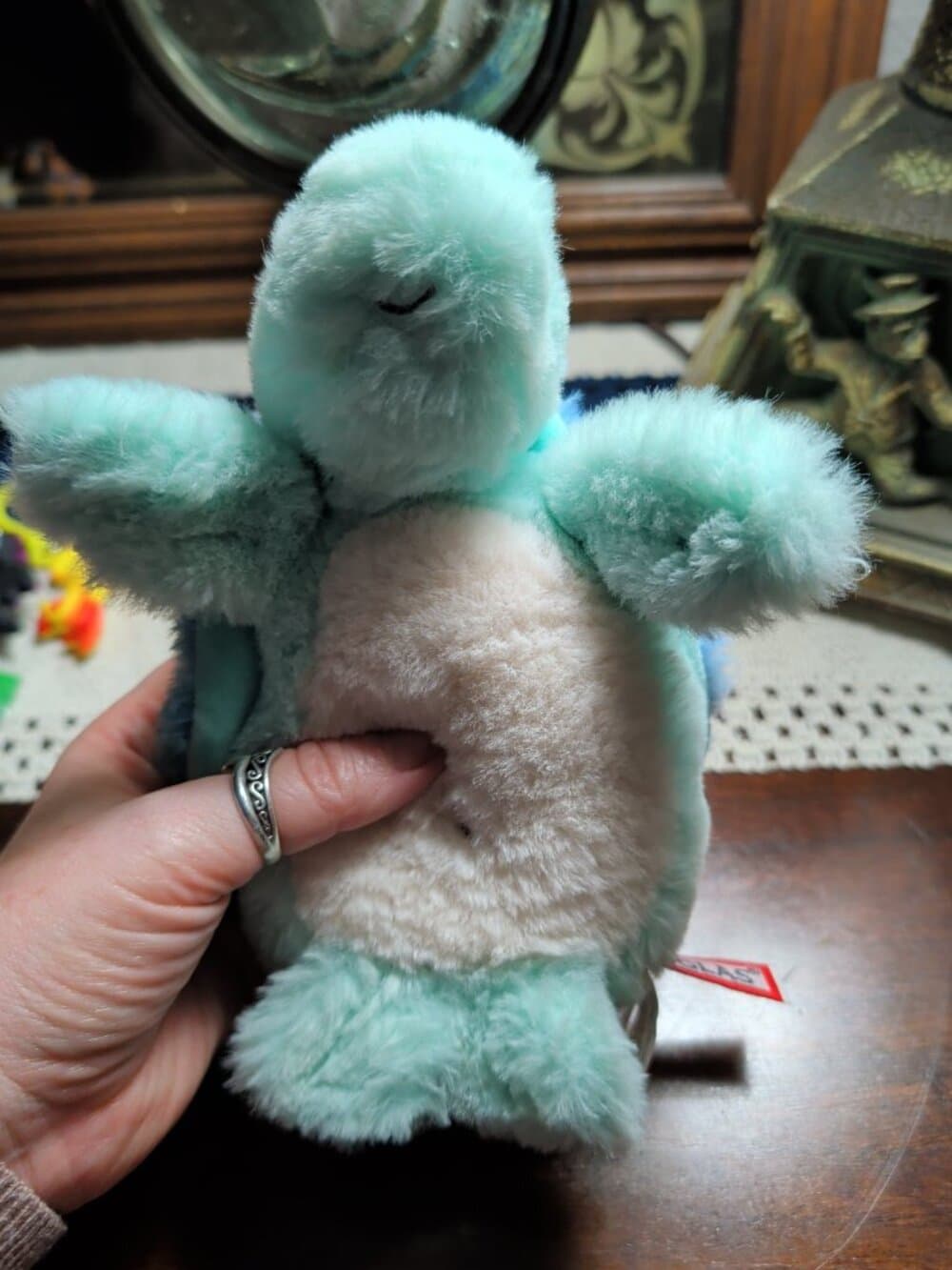 Douglas Cuddle Toy Sea Turtle Teal Blue Tie Dye shell soft 5" plush 2024 - Thumbnail 11