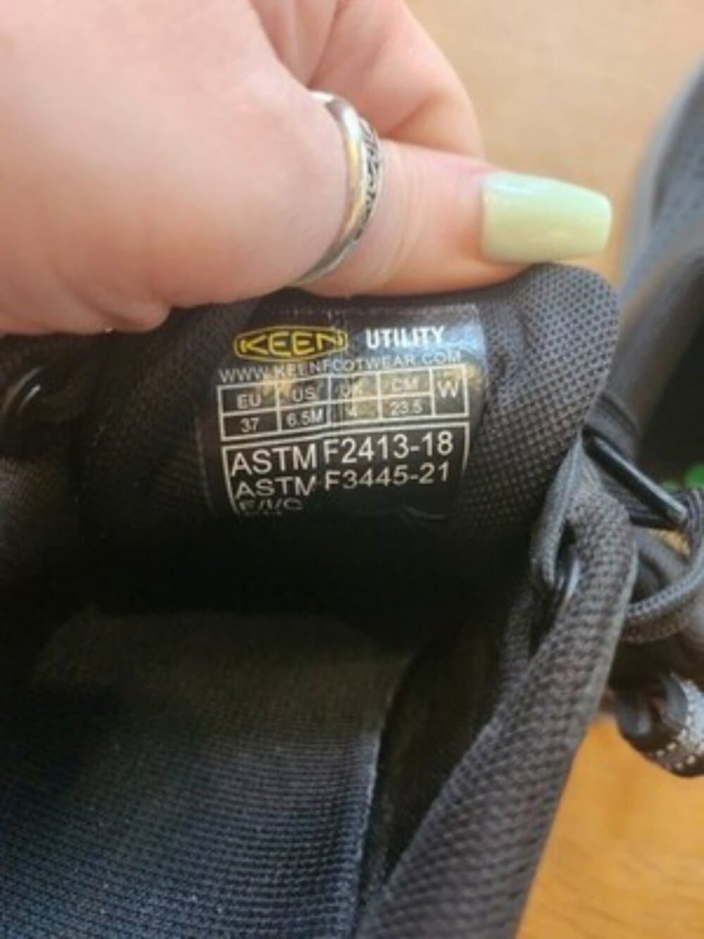 KEEN Utility Steel Toe Shoes Unisex Black Canvas Low Top Work Sneaker - Thumbnail 8