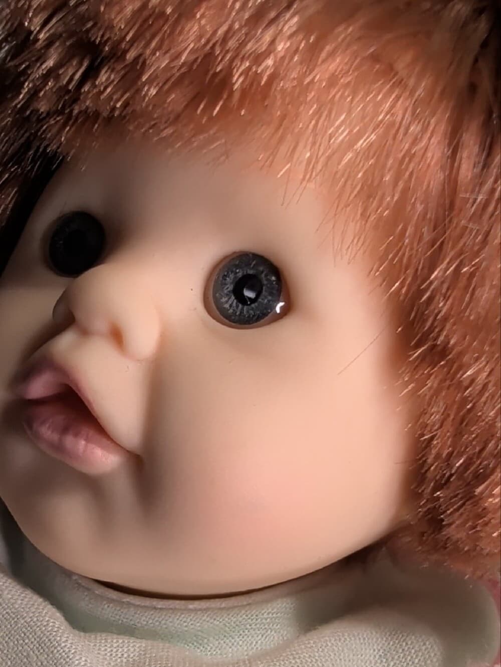Vintage Dolls By Pauline Baby Doll in Mint Polka Dot Dress Red Hair Blue Eyes - Thumbnail 12