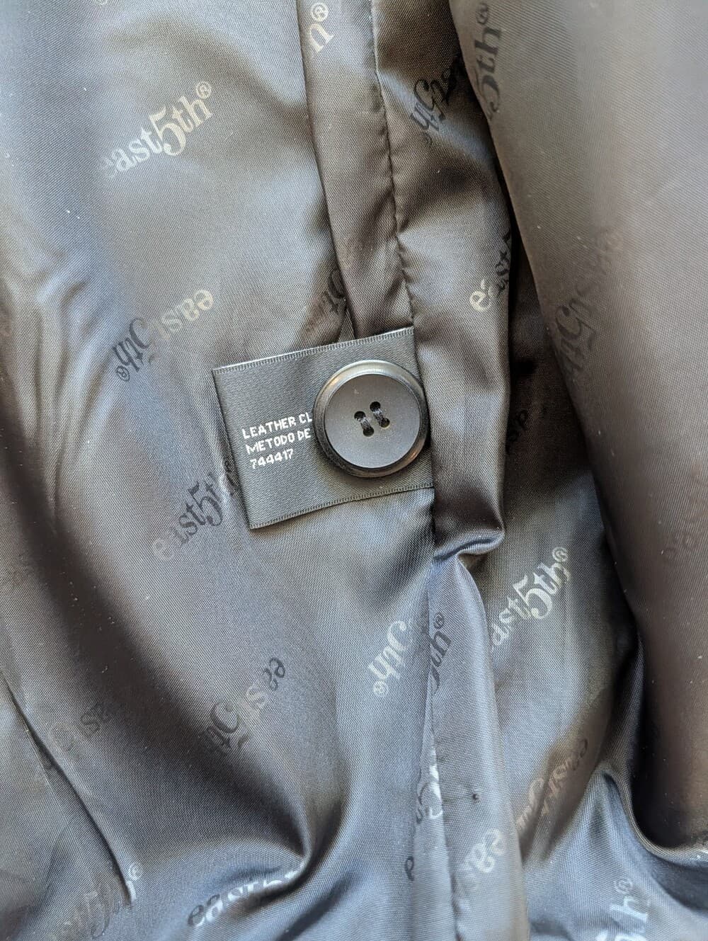 Vintage East 5th Black Leather Button Up Jacket - Thumbnail 4