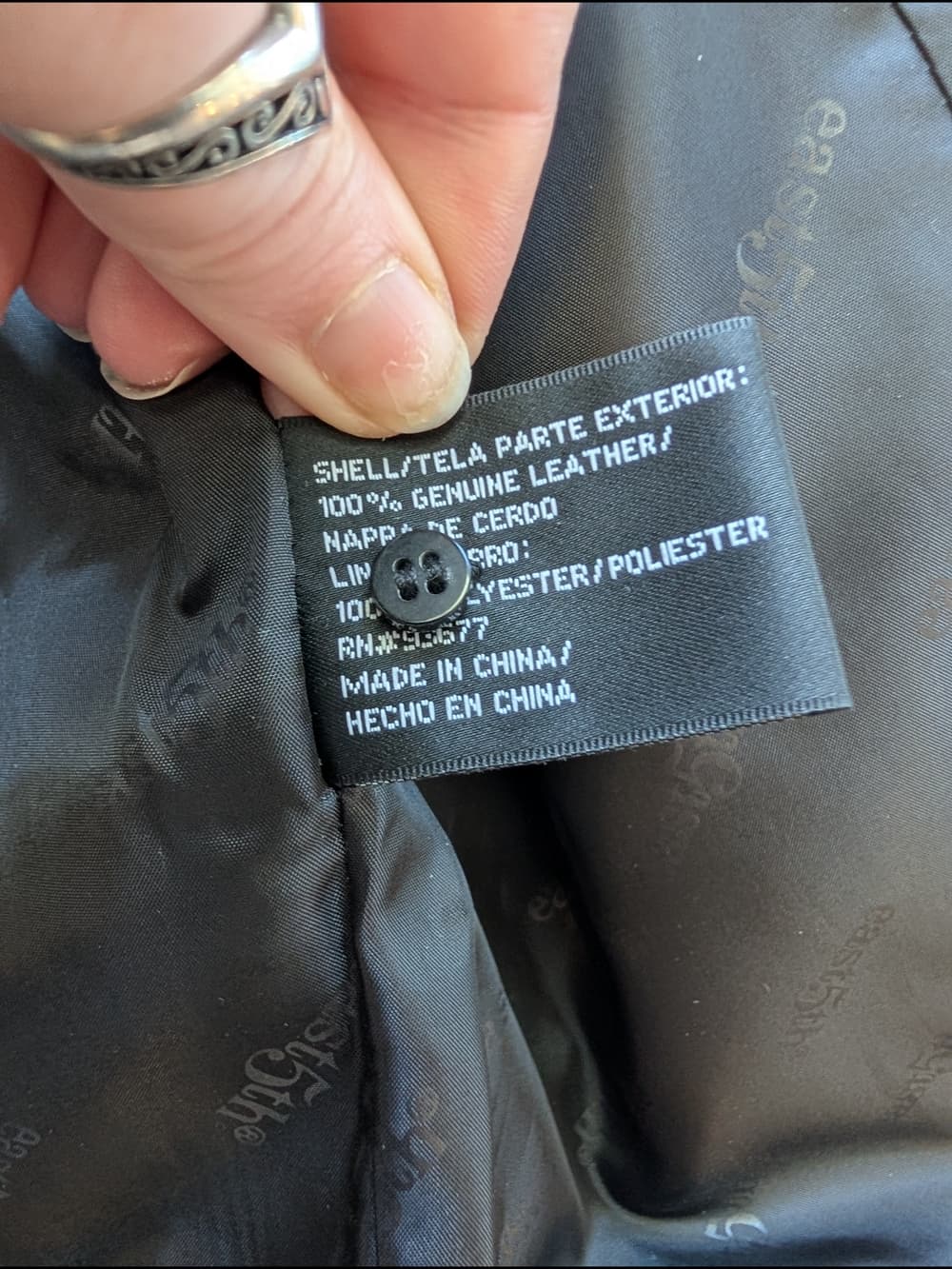 Vintage East 5th Black Leather Button Up Jacket - Thumbnail 6