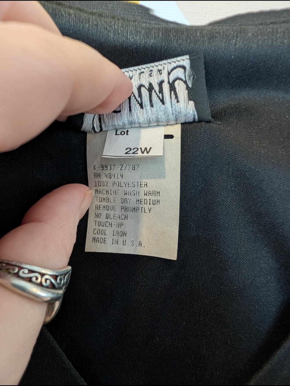 Vintage Jenny Black And Silver V-Neck Cocktail Ruched Waist Dress - Thumbnail 6