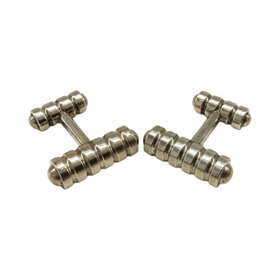 Tiffany & Co. Sterling Silver Paloma Picasso Groove Cufflinks - Thumbnail 3