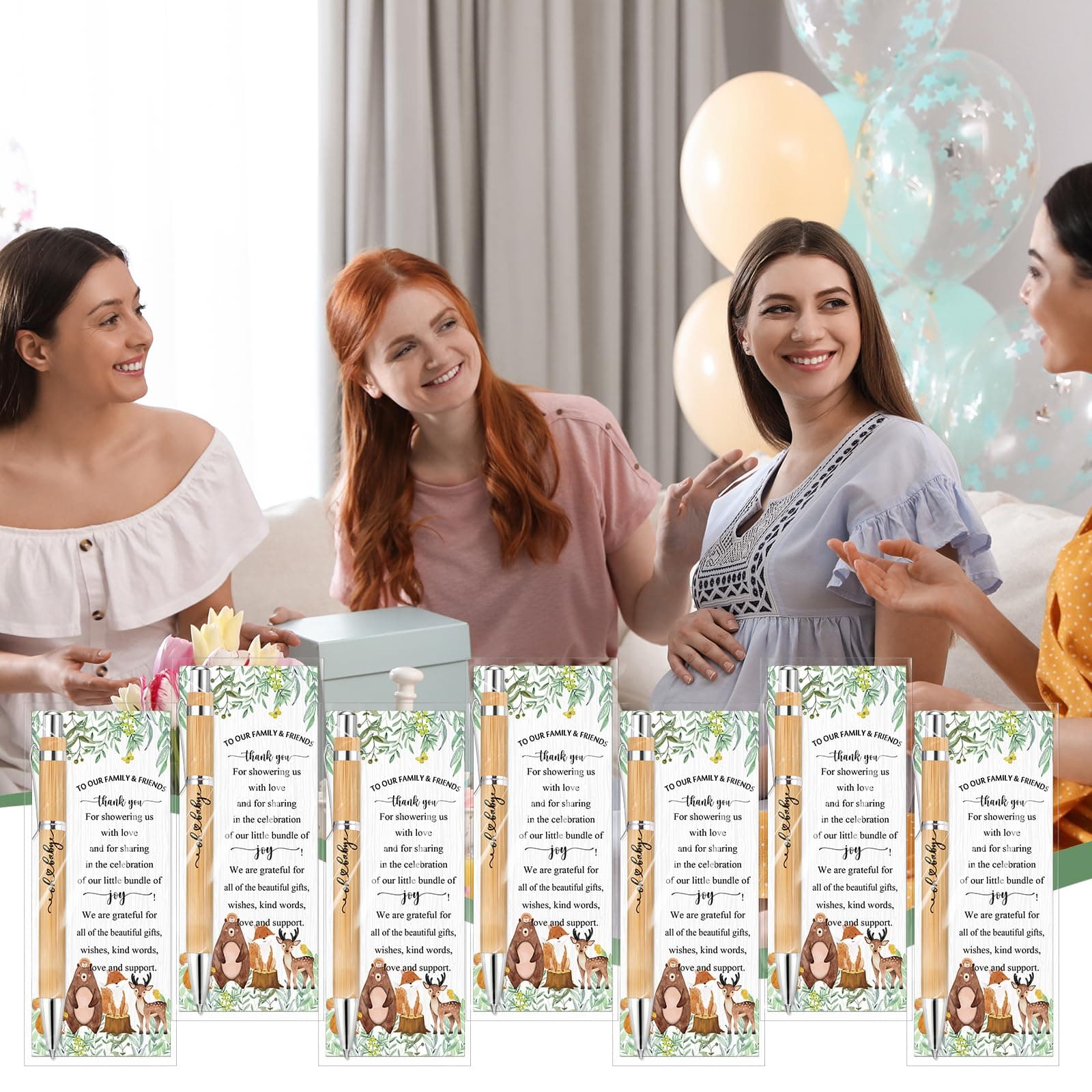 Baby Shower Pens with THANK YOU Cards Set 36PCS - Thumbnail 7