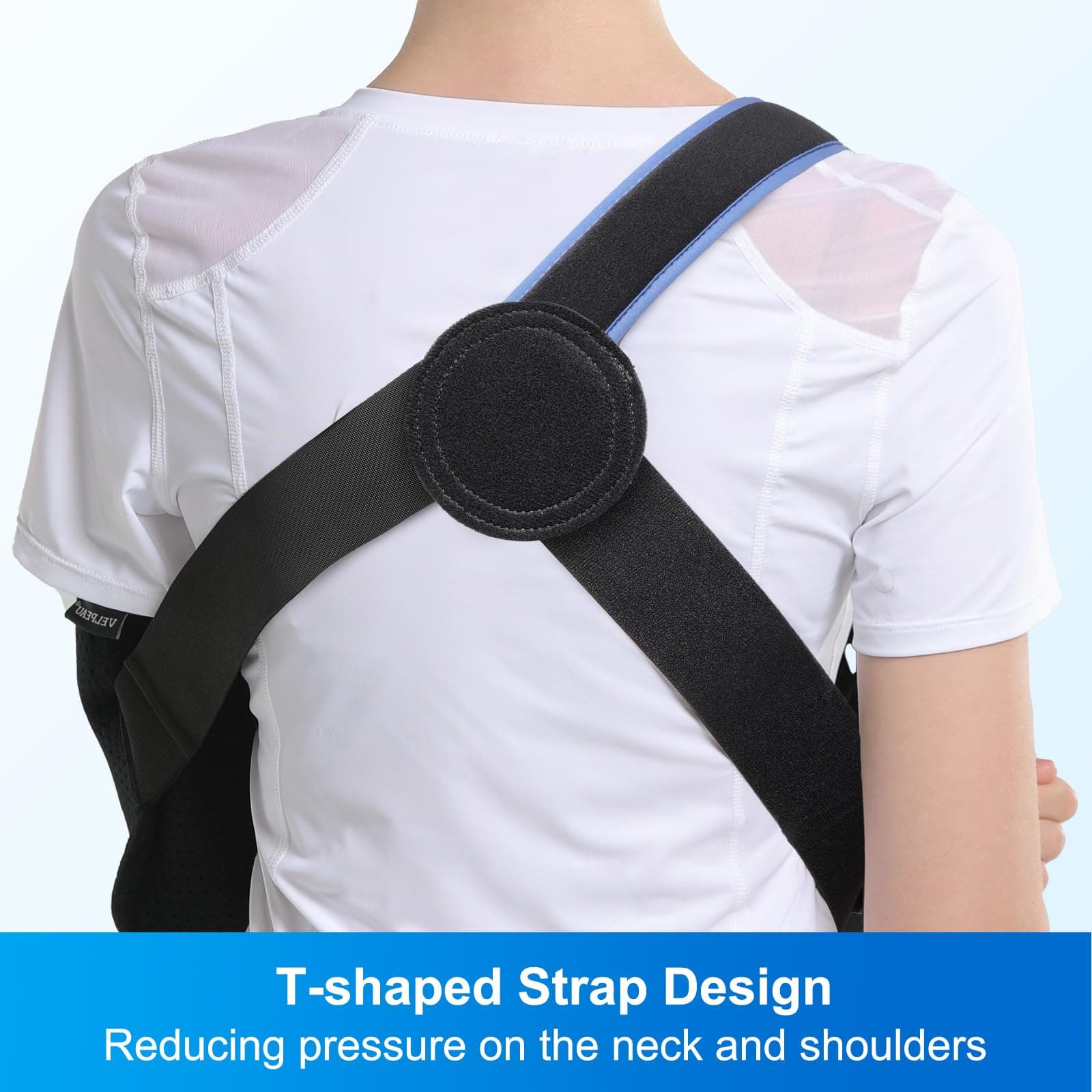 Arm Sling Shoulder Immobilizer fit Left or Right Arm - Rotator Cuff Support Brace - Medical Sling for Shoulder, Clavicle, Elbow Injury (Comfort type, 2X-Large: Bust 47″-53″) - Thumbnail 5