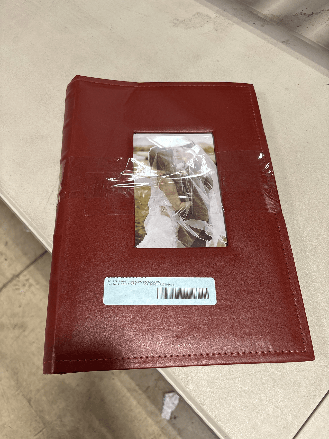 Brown Leather Photo Album with Window Cover - Thumbnail 8