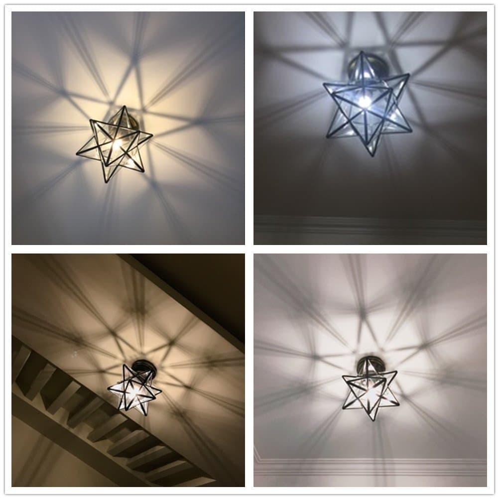 Moravian Star Flush Mount Ceiling Light Fixture - Thumbnail 5