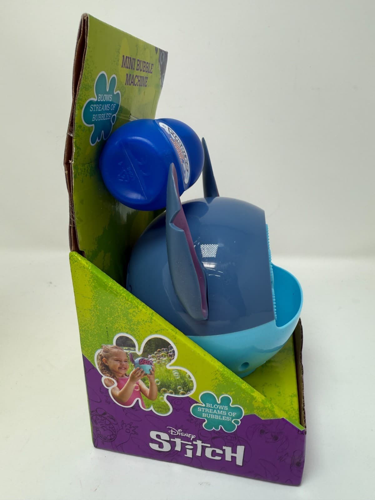 Disney Stitch Mini Bubble Machine - Fun Bubble Blower with Solution, Ages 3+ - Thumbnail 4