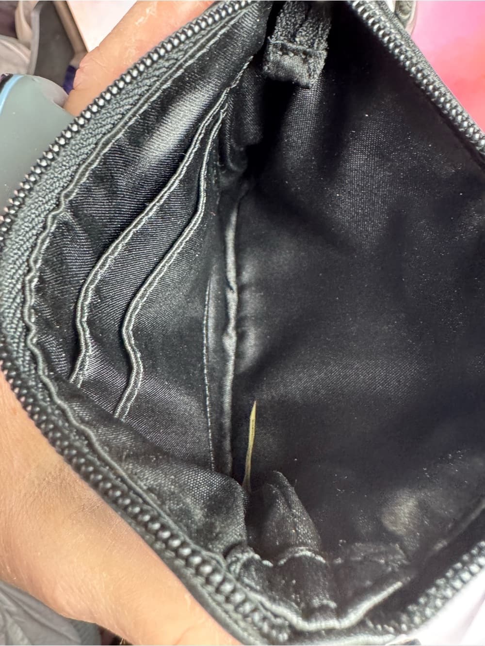 ★Coach Black Signature Wristlet Zip Pouch Mini Clutch Handbag - Thumbnail 5