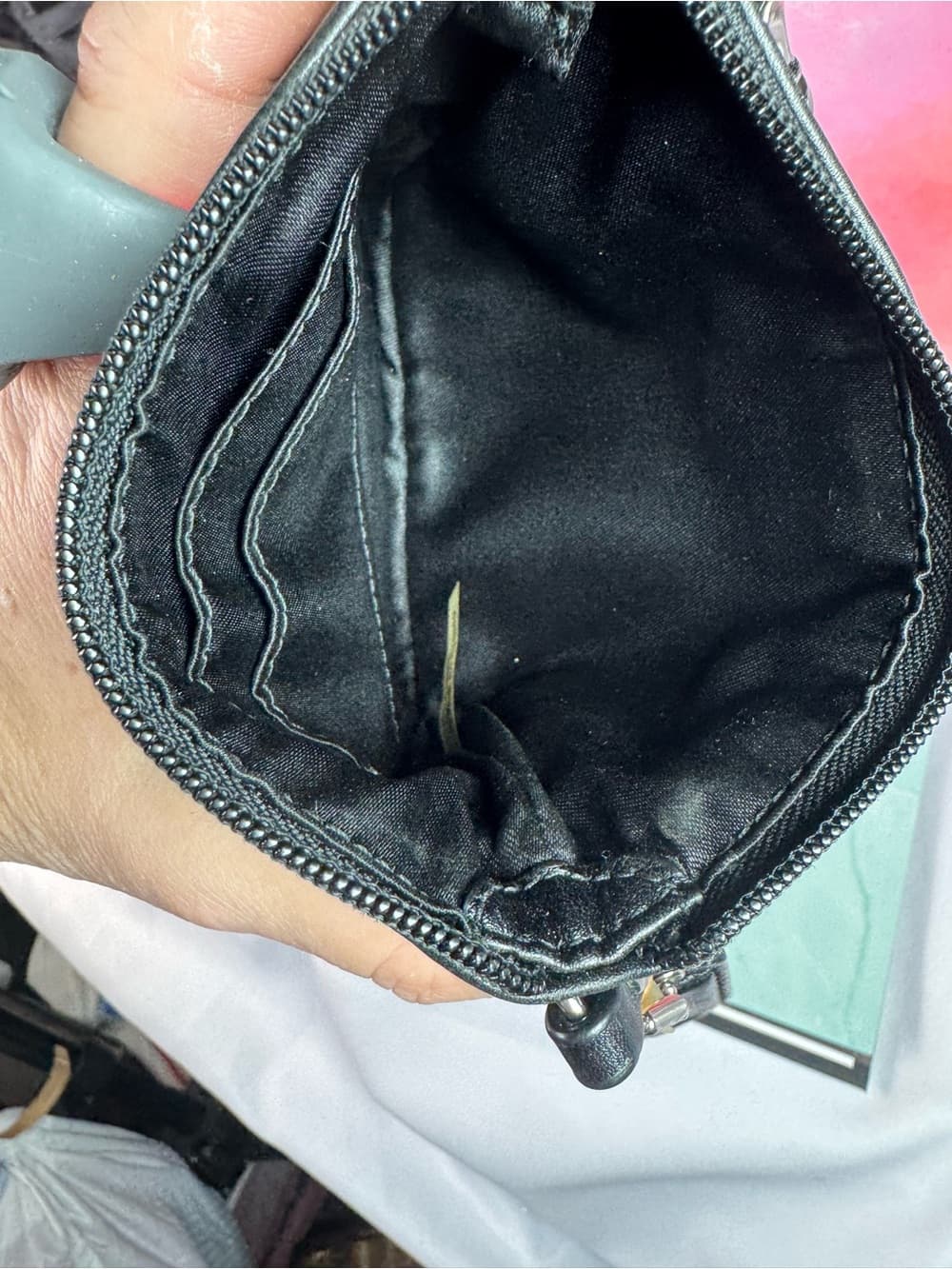 ★Coach Black Signature Wristlet Zip Pouch Mini Clutch Handbag - Thumbnail 4