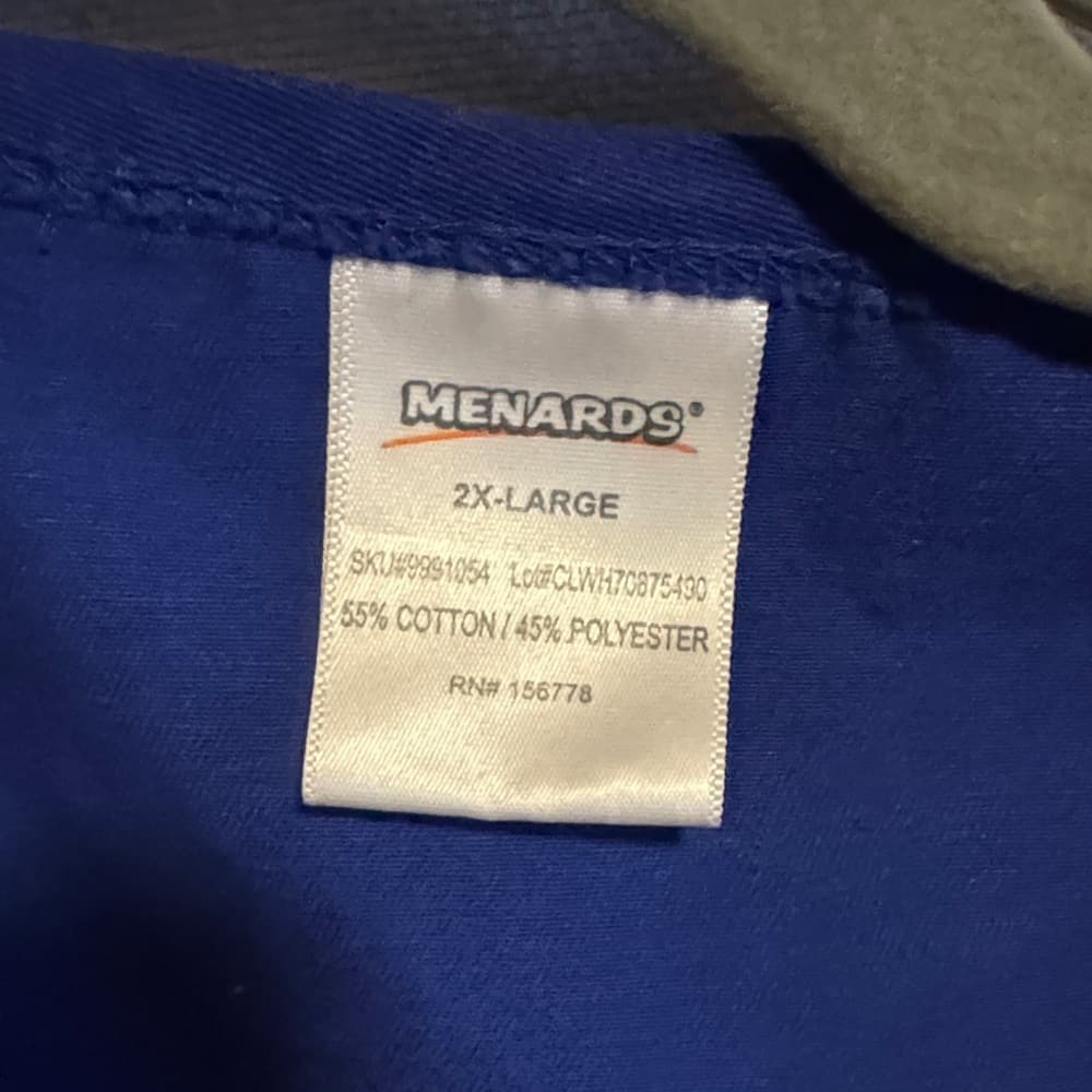 ★ Menards Blue Employee Work Vest Logo Retail Uniform Women 2X - Thumbnail 3