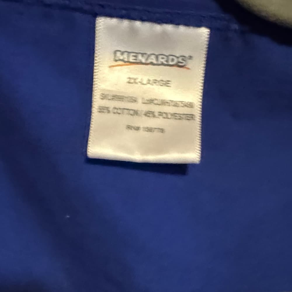 ★ Menards Blue Employee Work Vest Logo Retail Uniform Women 2X - Thumbnail 2