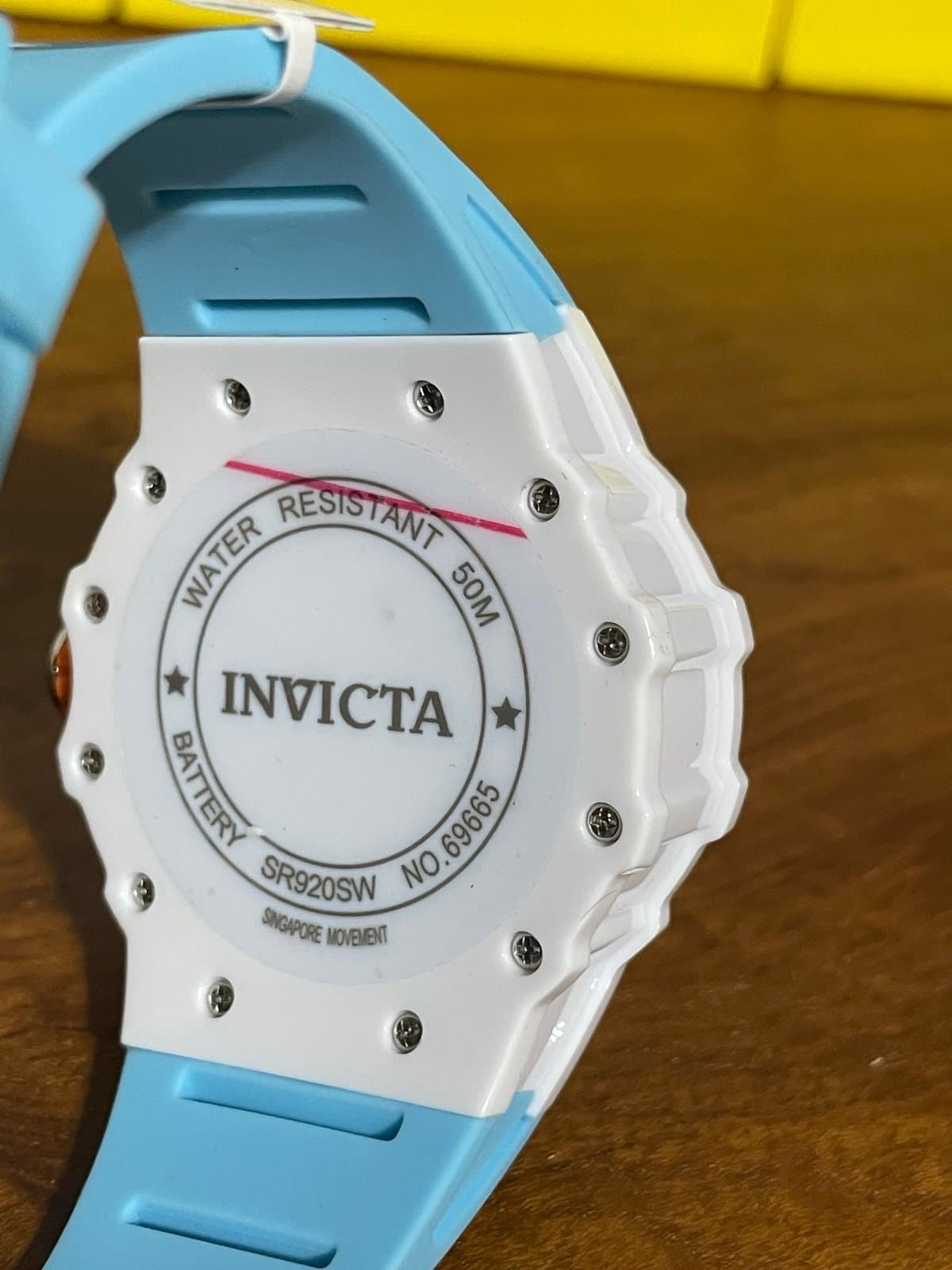 Invicta Racing Vaulthan Men’s Watch 44mm Orange Light Blue Dial 69665 - Thumbnail 7