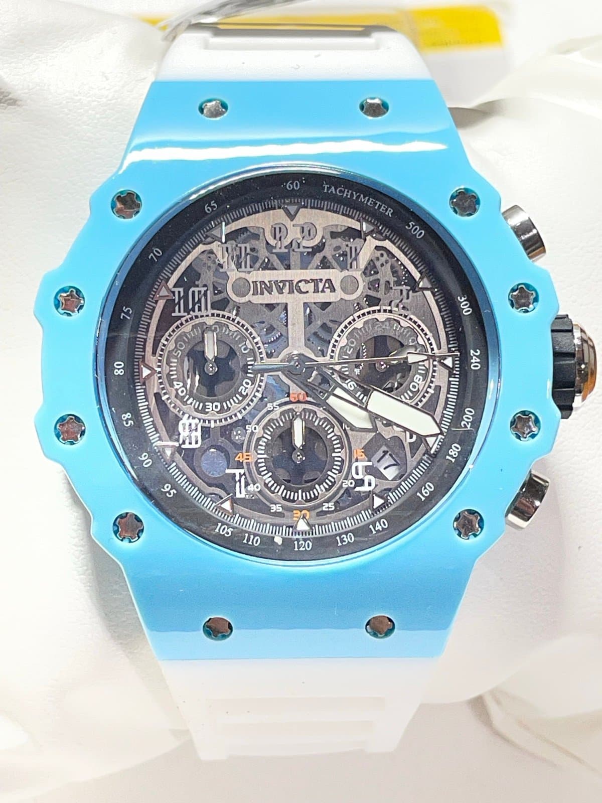 Invicta Racing Vaulthan Men’s Watch 44mm White Blue 69673