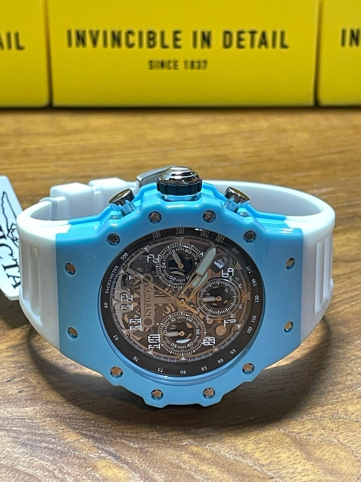 Invicta Racing Vaulthan Men’s Watch 44mm White Blue 69673 - Thumbnail 3